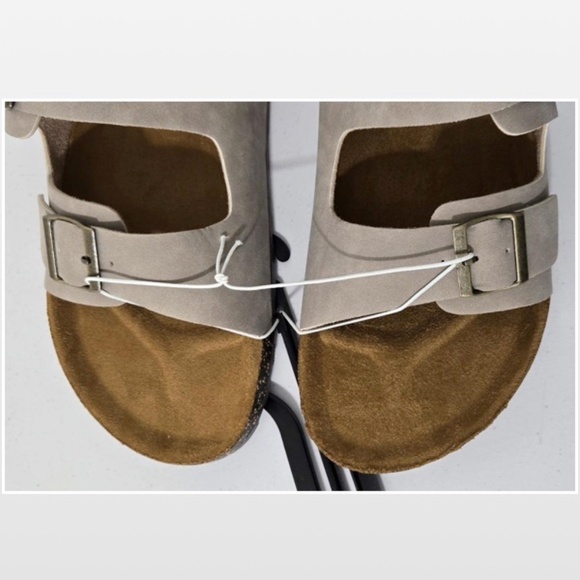 New Falls Creek Slide Shoes Mens Size 13 Boho Gray 2 Thick Strapped Buckled NWT - Picture 8 of 15